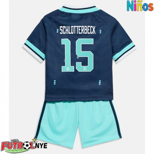 Camiseta Alemania Nico Schlotterbeck #15 Visitante Equipación para niños Mundial 2026 manga corta (+ pantalones cortos)
